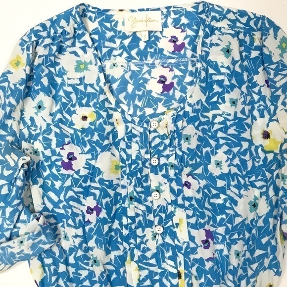 Yumi Kim Silk Floral Dress Elastic Waist Small - Picture 8 of 8